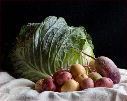 mcomple-Still Life,Cabbage,Potatoes and Beets
